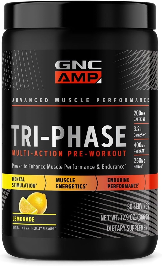 GNC AMP Tri-faza pred treningom - limonada(30 strežb)