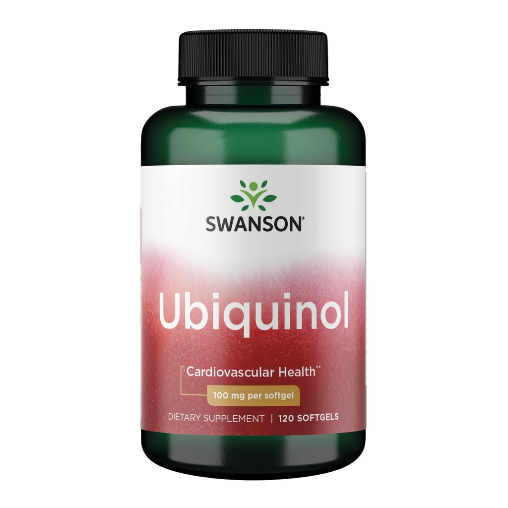 Swanson Ubiquinol - 100 mg - za zdravje srca, možgansko energijo in antioksidant podporo - Aids ATP proizvodnje* - Non-GMO - 120 Softgels