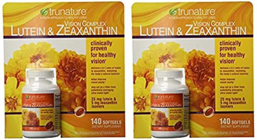 Trunature Vision Complex Lutein in Zeaksantin dopolnilo, 140 Število (2 paketi)