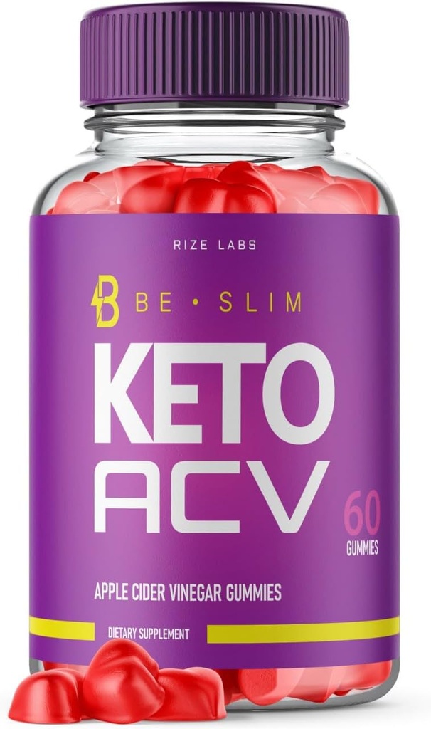 Rize laboratoriji Bodite Slim Keto ACV Gumies za napredno hujšanje, Bistveno Fitness in dolgoživost ciljev, BeSlim dodatek za povečanje ravni energije (60 Gummies)