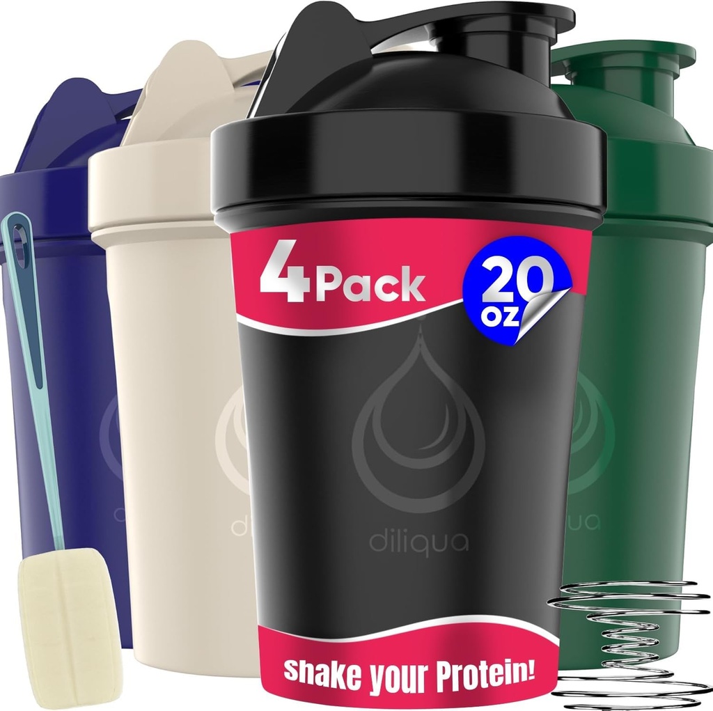 4 PAKIRANJE, 20 oz Shaker steklenice z žico Whiski za mešanice beljakovin 