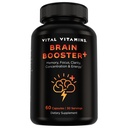 Vital Vitamini Nootropični možganski dodatek Plus - za spomin, Fokus, Koncentracija, Neuro Energy, Jasnost - z Levje grivaste gobe - 60 Kapsule