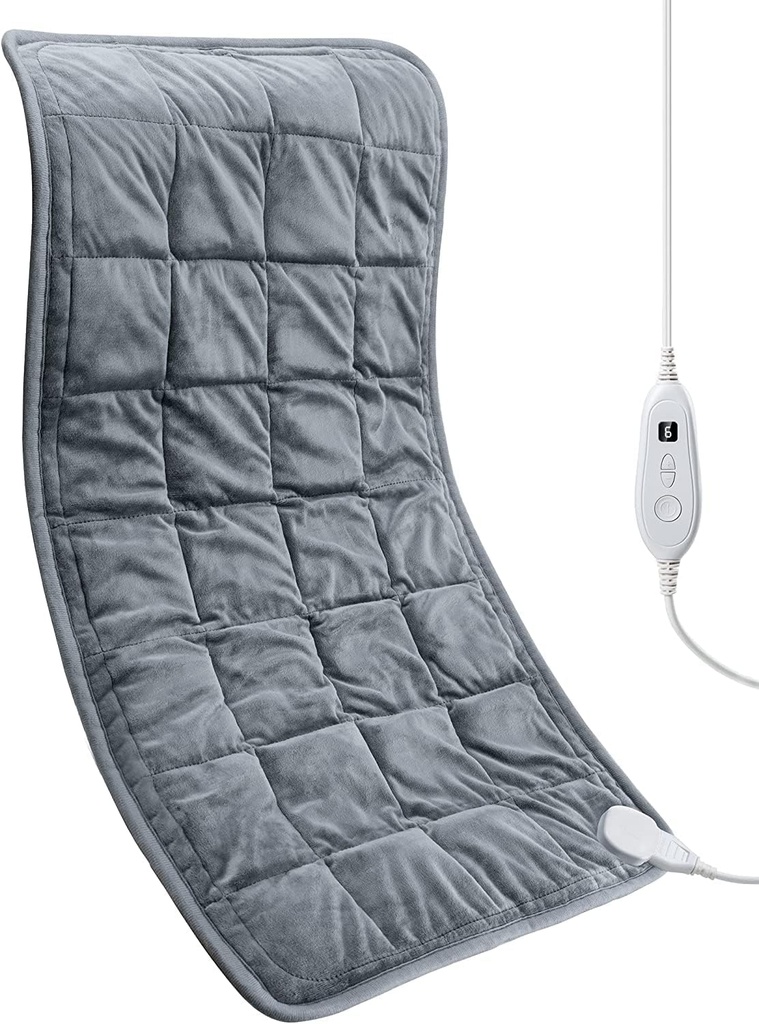 Tehtano ogrevanje Pad 17'x 33" XXXL Electric Ogrevanje Pad za lajšanje bolečine v hrbtu, 5LBS s 6 Toplotna nastavitev 2H Auto-Off Toplotna Pad za ramena noge Kramps Pranje