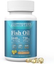 Ribe-Oil Omega3-EPA DHA-dodatek Burpless-Softgels - 120Capsules 1440 mg na Serving Mini velikost Zdrave srčne podpore Maščobne kisline Dopolnilo pomaga ohraniti zdrave ravni trigliceridov