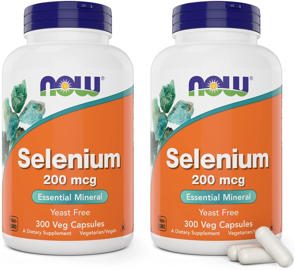 Selen 200mcg kapsule, 300 (paket po 2) - L Selenometionin Mineral Supplement za ženske in moške - Veg Caps, Non-GMO, Vegan prijazno, Yeast-free