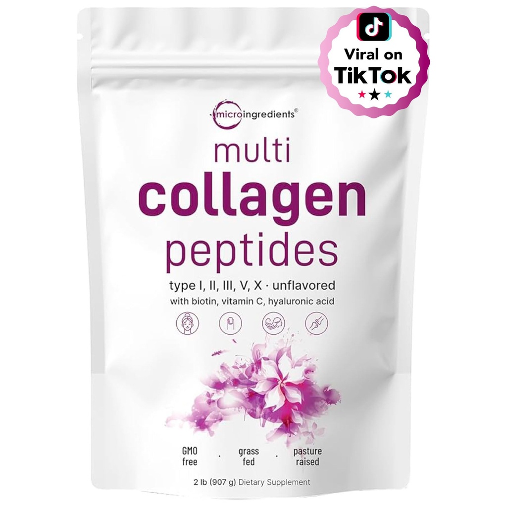 Mikro sestavine več kolagen peptidi v prahu, 2lb 
