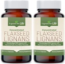Lignani za življenje Laneno seme Lignani za pse + SDG - Omega 3 Maščobne kisline, visoko fiber antioksidanti pomaga izboljšati svetleče plašč, prebavne motnje in zdravje srca Lignans, 35 mg, 90 Laneno seme kapsule, 2 pakiranje