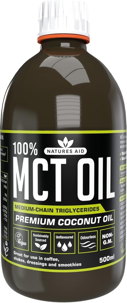 NATURE POMOČ Mct olje 100%, 500 ML