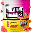 Kreatin PreWorkout Gummies za moške ženske 6g, Kreatin Monohidrat Pre Post Workout Recovery Muscle Building dodatek beljakovin Žvečilni izdelki, Veganska lubenica Creatina Gym Booty rast pridobi (120 Ct)