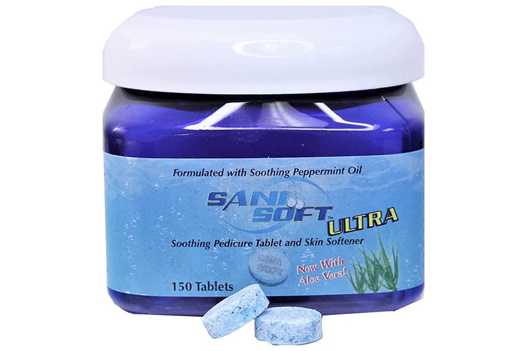 SANI CARE Sani-Soft Peppermint Oblikovan z relaksirajočim Peppermint olje in Aloe Vera 150 Tabs SAN0200