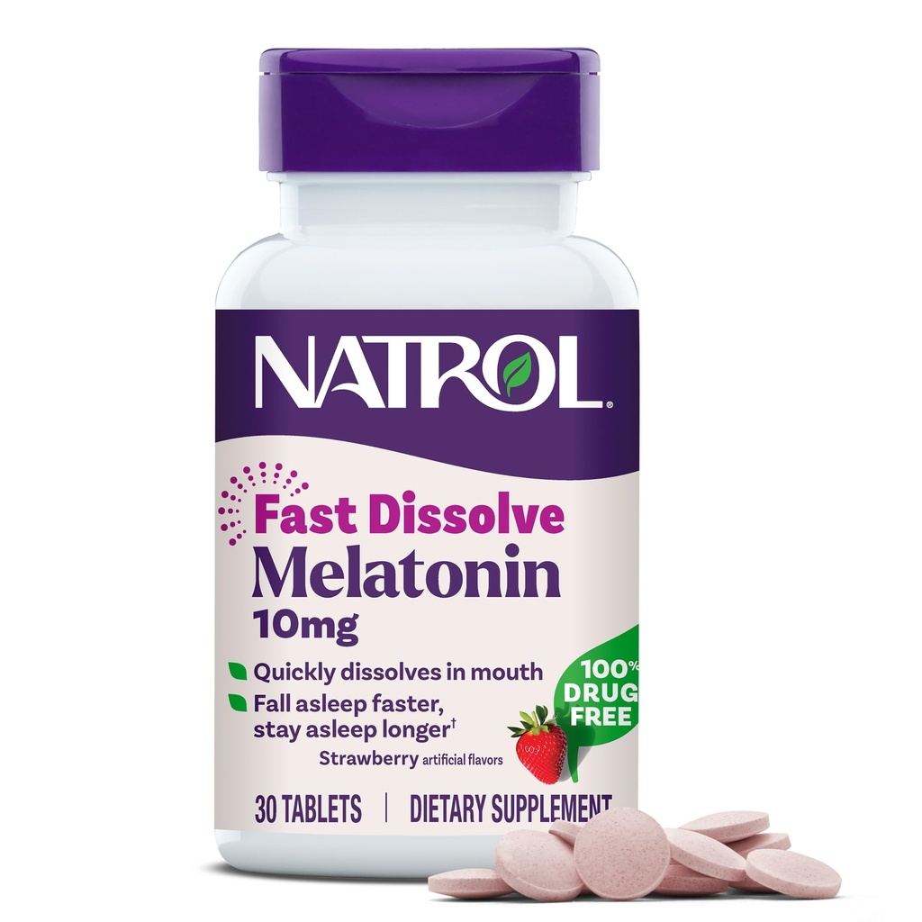 Natrol hitro raztopite melatonin 10 mg, podpora za spanje pri odraslih