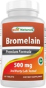 Best Naturals Bromelain Proteolitične prebavne encime dopolnila, 500 mg, 120 Tablete - Podpira zdravo prebavo, skupno zdravje, Absorpcija hranil