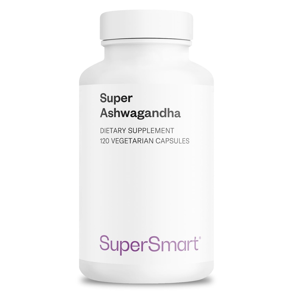 SuperSmart Super Ashwagandha 600 mg na dan (ohranjeno) - KSM-66 Ashwagandha - Visoka moč 5% Withanolides 