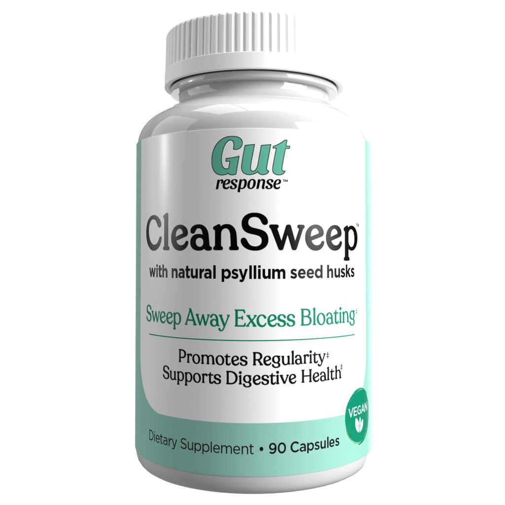 CleanSweep Kapsule, Podpira zdrave Bowel gibanja, Prebavna zdravstvena podpora, Spodbuja regularnost, Naravni Psyllium Seme Husk, Daily Fiber dodatek, 90 Kapsule, 90 Serving
