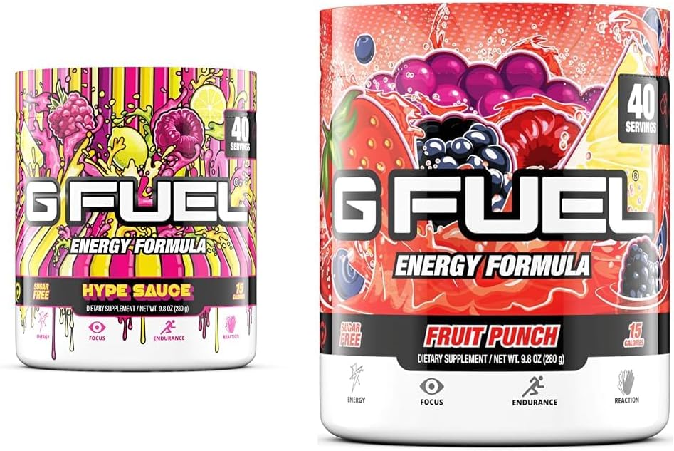 G gorivo Hype Sauce Energy Powder, Sugar Free, Clean Caffeine Focus dodatek, Voda Mix & Sadni tub (40 Serving) Elite Energija in vzdržljivost Formula, 9.8 oz(280g)