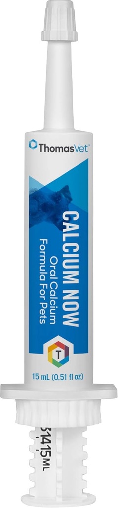 Thomas Pet Calcium Now - hitro absorbiranje, peroralni kalcij dodatek za pse in mačke - za Whelping, Queening, Nursing & Calcium Pomanjkljivosti - 15 ml (0,51 fl oz)
