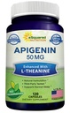 aSquared Nutrition Apigenin 50mg & L-Theanine 200mg - 120 kapsul - Apigenin dopolnilne tablete za spanje in sprostitev - naravni Bioflavonoidni ekstrakt najdemo v kamilični čaj