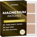 Magnezij obliži (Pack of 60) - 100% naravni obliž za ženske in moške - s kalcij - Podpora mišic in kosti, Umirjanje - Izboljšana formula