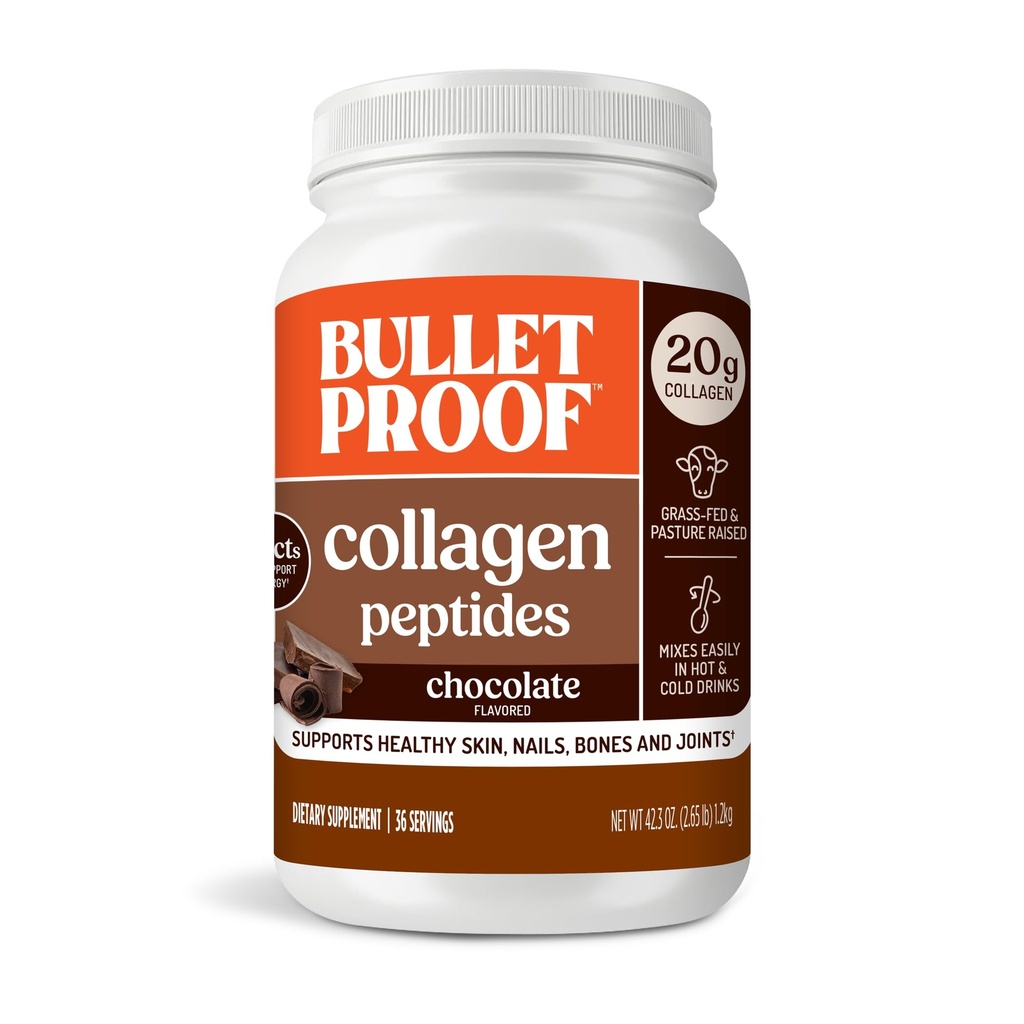 Neprebojni čokoladni kolagenski proteini v prahu z MCT oljem, 19g proteini, 42.3 Oz, velikost vrednosti, kolagenske peptide in aminokisline za zdravo kožo, kosti in sklepe