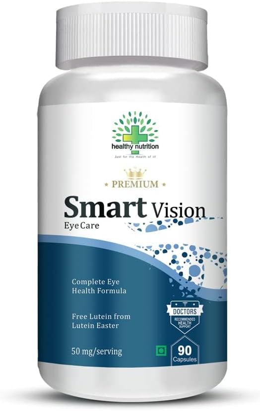 Smart Vision Eye Care dodatek za izboljšanje vida, modra svetloba, svetle občutljivost in digitalni Guard Formula (Lutein, Zeaksantin) - paket 90 vegetarijanskih kapsul