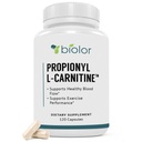 Biovy Visoka absorpcija Propionil-L-karnitin (PLCAR) Brez umetnih polnil - Učinkovita propilen L Karnitine HCL dodatek v podporo krvnemu obtoku - 120 kapsul