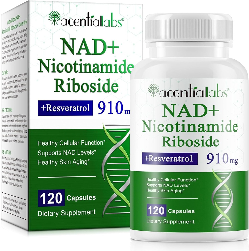NAD Nikotinamid Riboside Resveratrol 900mg - NAD dodatek z Resveratrol  Dodatek za anti-aging, celično energijo, DNA Popravilo 