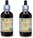 Maral root (Rhaponticum Carthamoides) Tinktura, Tekoči ekstrakt organskih posušenih korenin (Brand Name: HerbalTerra, Proudly Made in USA) 2x4 fl.oz (2x120 ml)