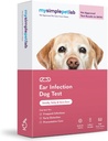 MySimplePetLab Dog Test za okužbo ušesa komplet, Vet odobren, Odznane očividci Yeast & Bakterija, Mail-in Kit, Hitri rezultati, Easy at-Home Uporaba za vonj, Srbeča ušesa, Podpira zdravje ušesa psa