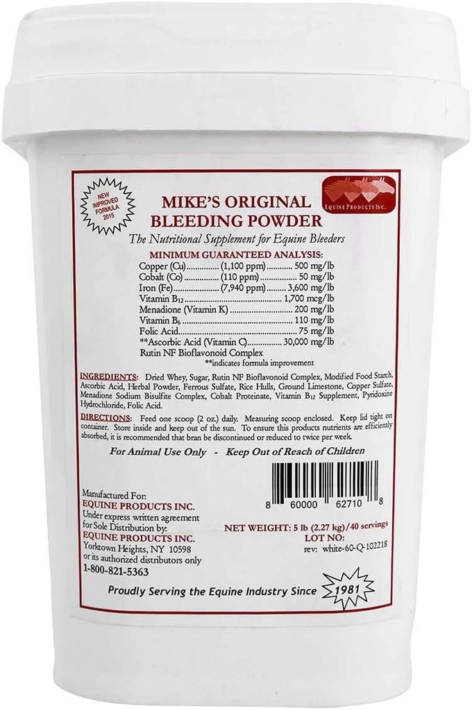 Equine Products Inc., Mikes Original Krvavitve v prahu 5 funtov
