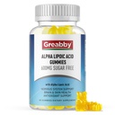 Alfa Lipoična kislina 600mg Gumiji, brez sladkorja žvečljiva R Lipoična kislina dodatek za antioksidant & živčni sistem podpora, Brian & Skin Health, Ananas Flavor, 60 Število