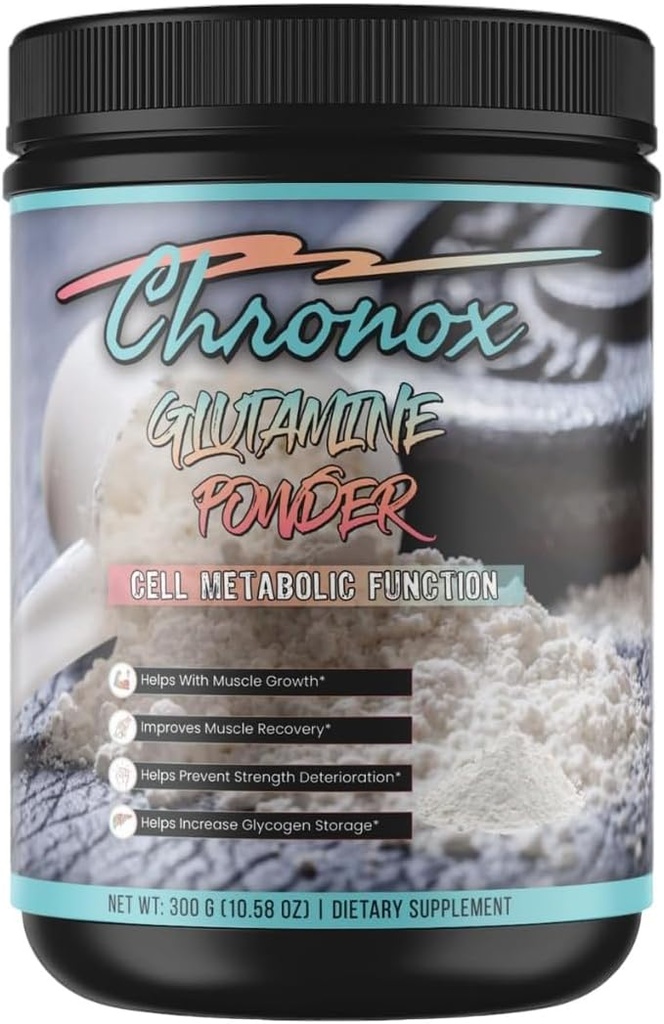 Kronox Organic Glutamine Powder - Povečuje celično presnovo in telesno zmogljivost - Glutamin dopolnilo za mišice Popravila in regeneracijo - Glutamin Powder Organic Izboljšuje fitnes ravni