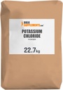 BulkSupplements.com Prašek kalijevega klorida - nadomestek soli kalijevega klorida - brez glutena, 200 mg na serviranje, 22.7g (50 lbs) (paket po 1)