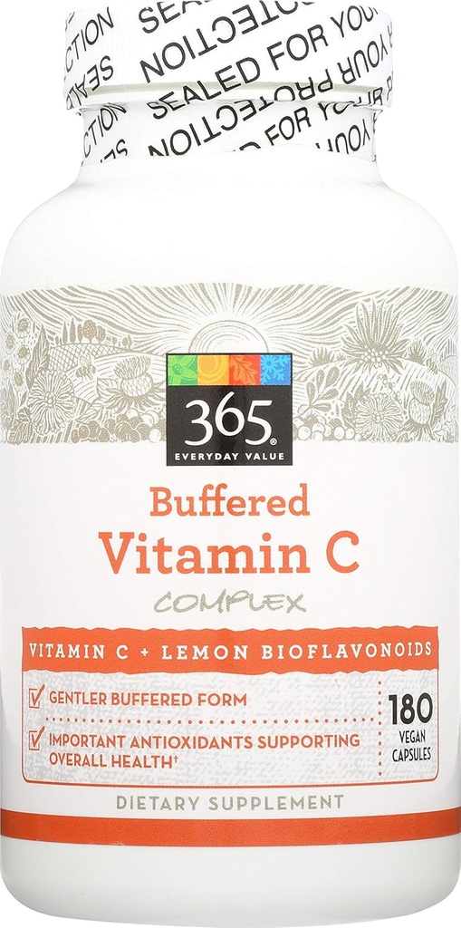 365 s celotno živil trg, Buffered Vitamin C z Bioflavonoidi 500mg, 180 Število