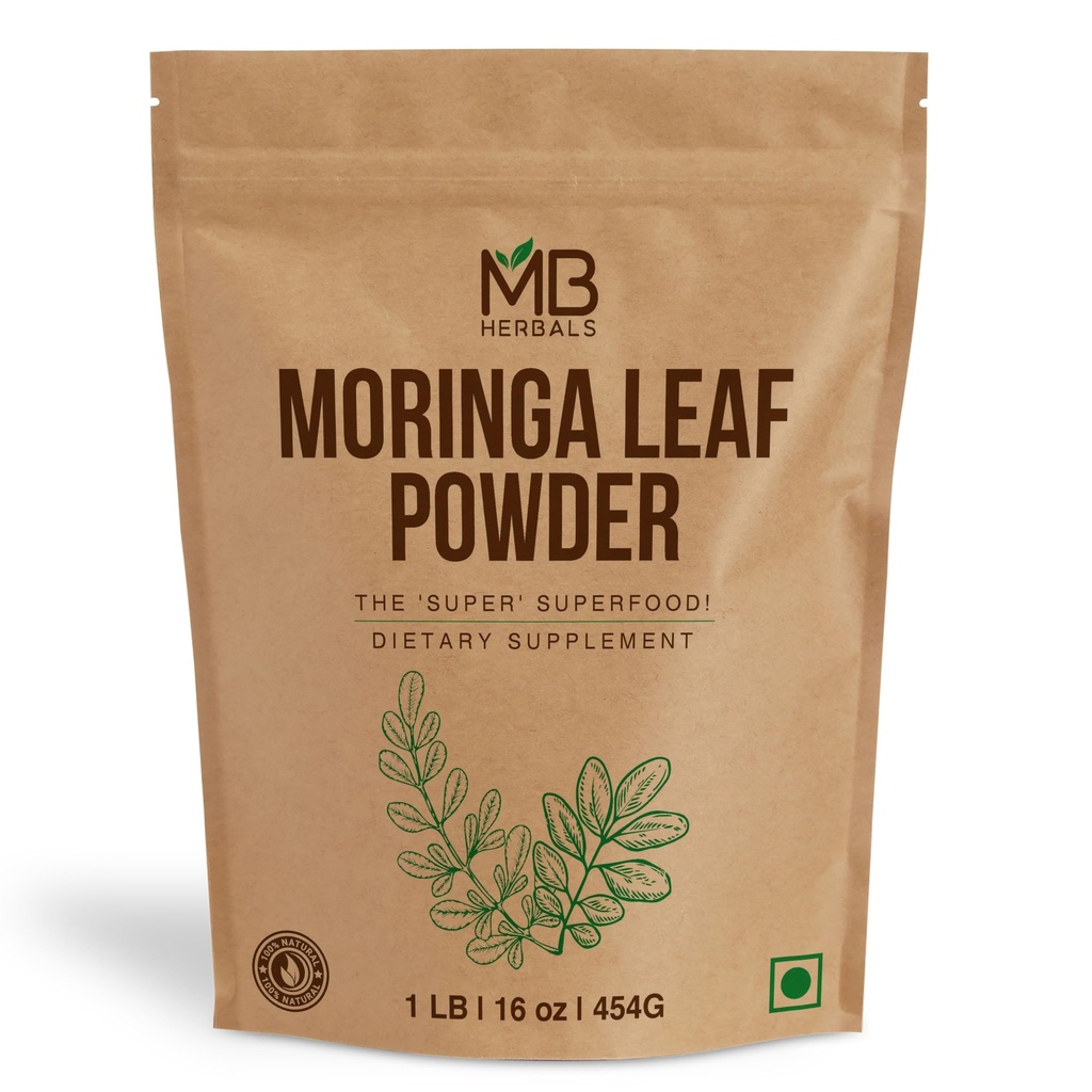 MB Zelišča Moringa Listni prašek 1 lb / 16 oz (454 Gram) 