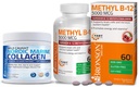 Bronson Marine Collagen Peptides Hidralizirani Beljakovine v prahu + metil B12 5000 μg Vitamin B12 Metilkobalamin