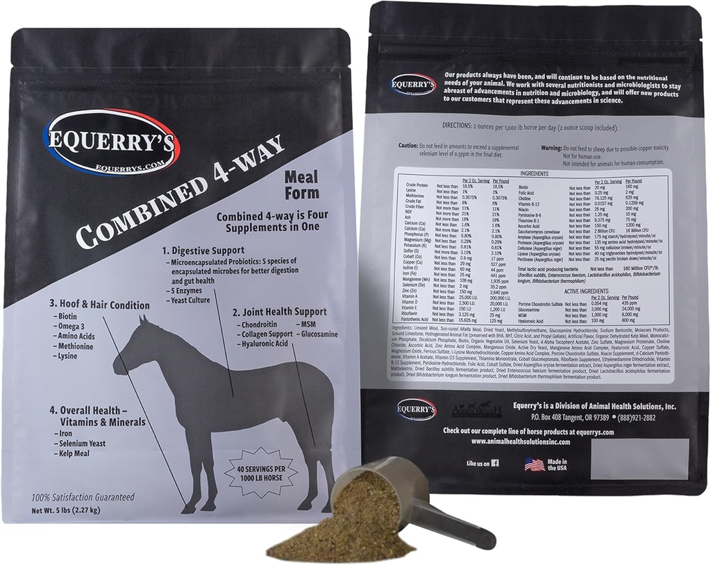 Equerry's Combing RX 40 Feedings for 1000 lb Horse, 5Lb.