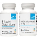 XYMOGEN DHEA 10 mg (60 tablet) + S acetilglutation (60 kapsul) 2-piece paket - mikronizirana DHEA + superior absorpcija acetilirani glutation dodatek za podporo zdravo staranje
