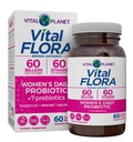 Vital Planet - Vital Flora ženski dnevni probiotik 60 milijard CFU, 60 različnih sevov, 7 organskih prebiotikov, vaginalne in imunske podpore, napenjanje, prebavni zdravje probiotiki za ženske 60 kapsul