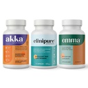Emma Gut Health & Elimipure Gut Cleanse & Akka čiščenje jeter – 3- v-1 Detox paket za prebavno ravnovesje, rednost in metabolizem podpora 