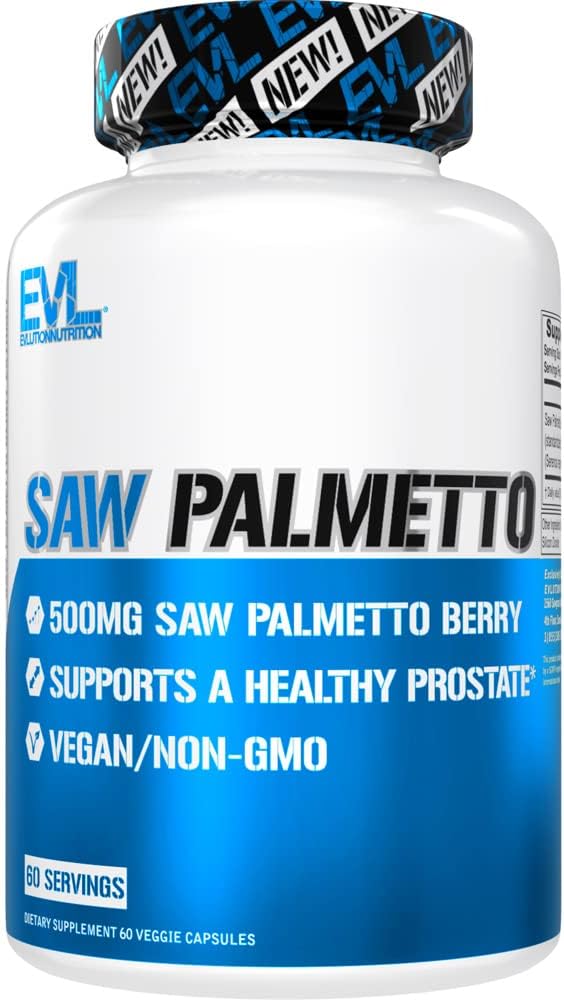 EVL Saw Palmetto za moške 500mg - Saw Palmetto Extract Prostata dodatek za moške za funkcijo velikosti in boljši nadzor mehurja - DHT bloker in Thicker močnejši rastni vitamin