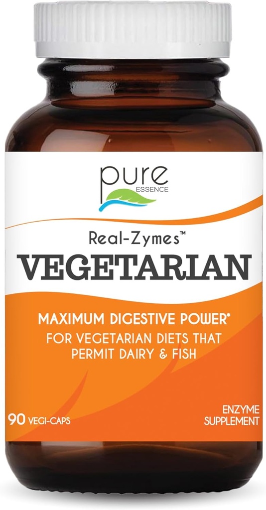Real-ZymesTM Vegetarijanske prebavne encime Dodatek s probiotiki za boljše prebavljanje - Naravna podpora za lajšanje napihnjenosti, Plin, Belčing, Driske, Zaprtje, IBS, itd - 90 Caps