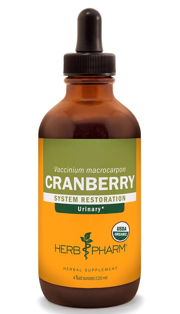 Herb Pharm Certified Organic Cranberry Liquid Extract za sečni trakt podpora - 4 Ounce