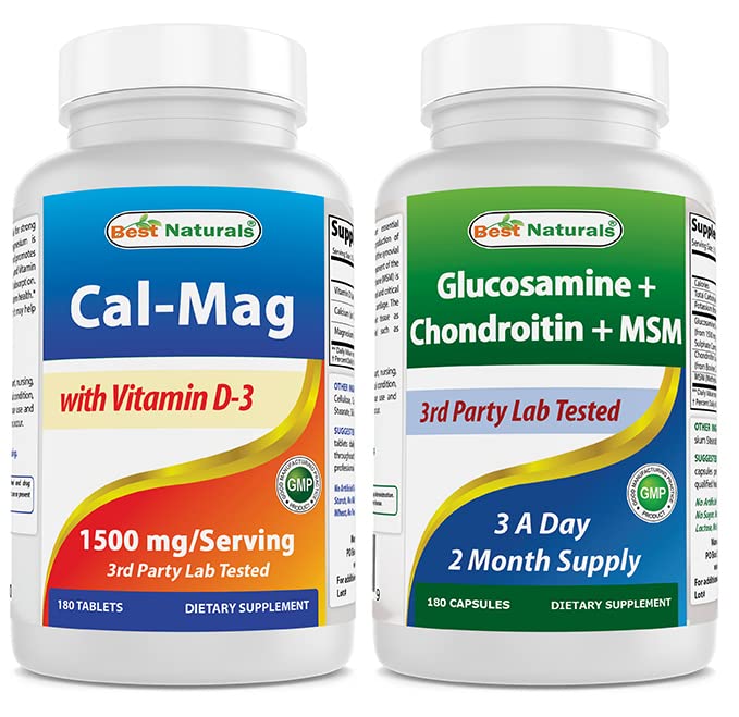 Najboljši naravni kalcij Magnezij z vitaminom D3 1500mg & glukozamin hondroitin in MSM