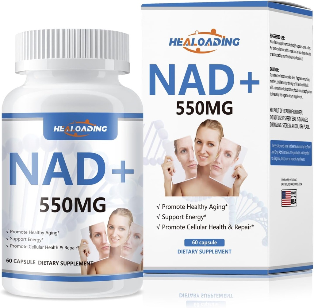 NAD Dodatek liposomal za ženske: NAD+ Dodatek z Resveratrol 550MG Podpora za celična popravila Podpora Energija in zdravo staranje