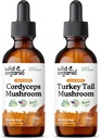 Tinktura gob vrste Wild & Organic Cordyceps 2 fl oz & Turkey Tail goba tinktura 2 fl oz