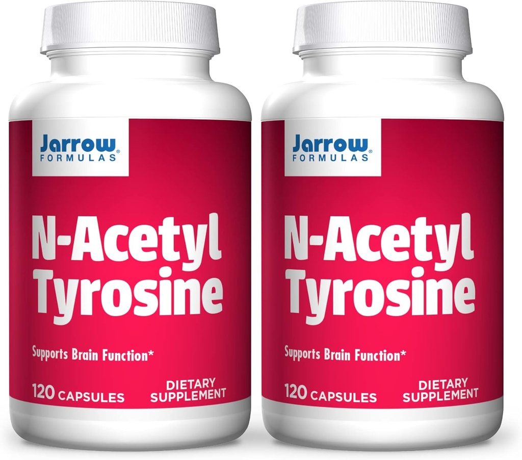 Jarrow Formule N-Acetil Tirozin 350 mg - 120 kapsul, pakiranje po 2 - podpira delovanje možganov - vsebuje vitamin B6 za presnovo aminokislin - 240 skupnih servingov
