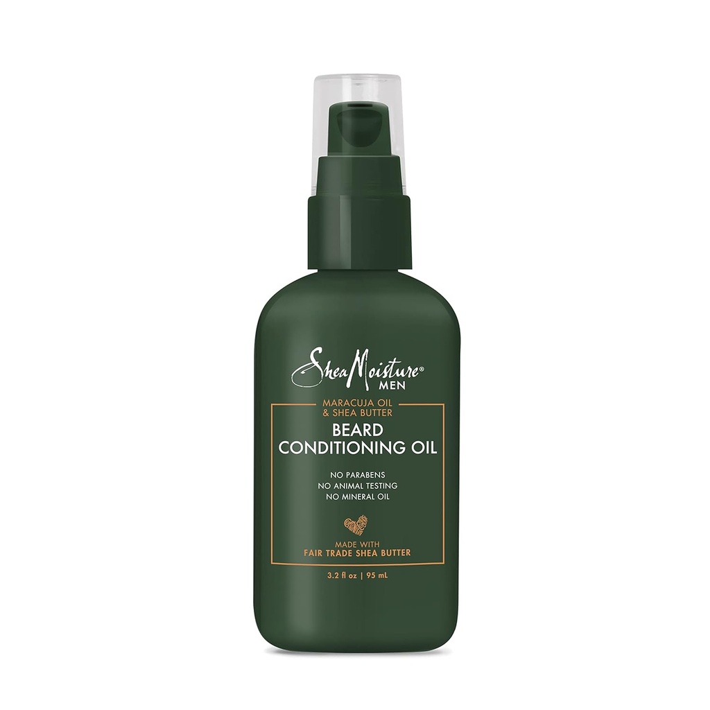 SheaMoistrure Beard Conditioning Oil za polnobradca Maracuja olje in karitejevo maslo za vlažitev in mehčanje 3.2 oz