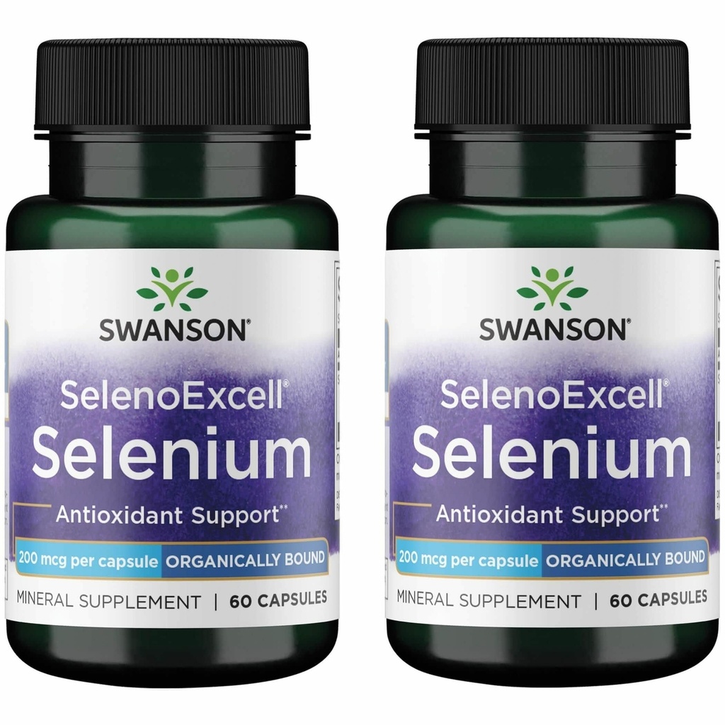 Swanson Selenoexcell Selen 200 μg 60 kapsul (2 pakiranji)