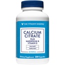 Vitaminska trgovina Kalcijev citrat +magnezij&vitamin D, multimineralna dopolnila za zdravje kosti, vitamin D Aids Absorpcija, kalcij 999 mg, magnezij 567 mg, vitamin D 612 i.e. na dnevni odmerek (300 kapsul)