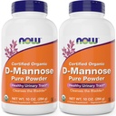 NOW Foods Pure, Organic D-Mannose 10 oz Powder (paket z 2) - Bladder Cleanse in urinarni Tract Health Supplement - Non-GMO - Vegan prijazno - 2000mg / 2 Grams na strežbo